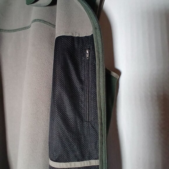 L.L. Bean Mens Fleece Full-Zip Vest Size Large Lightweight Outdoor Layer Green/G - Picture 15 of 16